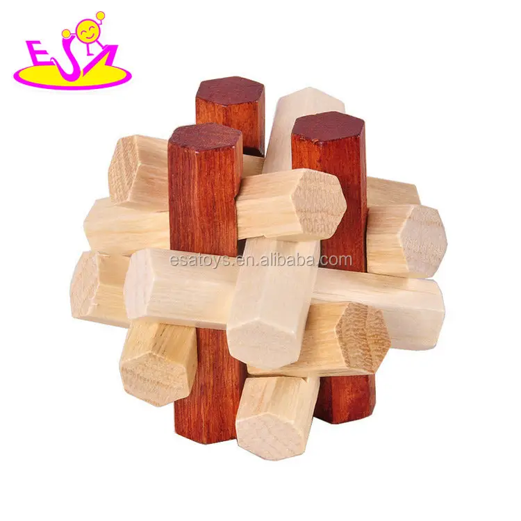 New hottest educational blocks wooden puzzle solutions for kids brain teaser W11C032
