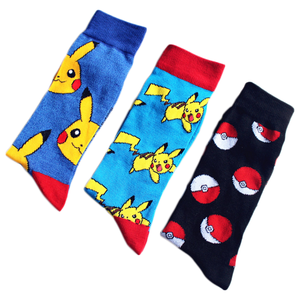 Pikachu de la Navidad, <span class=keywords><strong>Ginebra</strong></span>, chocolate, vino, si puede leer esto traer vino de/Pikachu Hombre Calcetines - Product Image 2