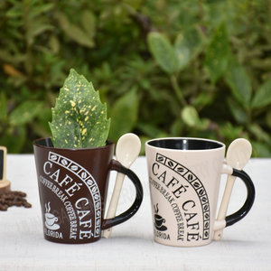 Tasses à café personnalisées avec insert cuillère couleur noire intérieure, <span class=keywords><strong>réutilisables</strong></span>, pour café moulu - Product Image 4