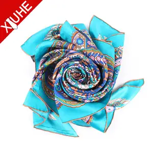 High Fashion Custom 100% Pure Silk Digital Print Design Women Fancy Scarves