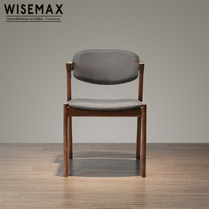WISEMAX FURNITURE Vendita Calda Sedie da Pranzo Design Giapponese a Forma di Z, Sedie in Legno Imbottite in Tessuto per Ristorante Senza Braccioli - Product Image 4