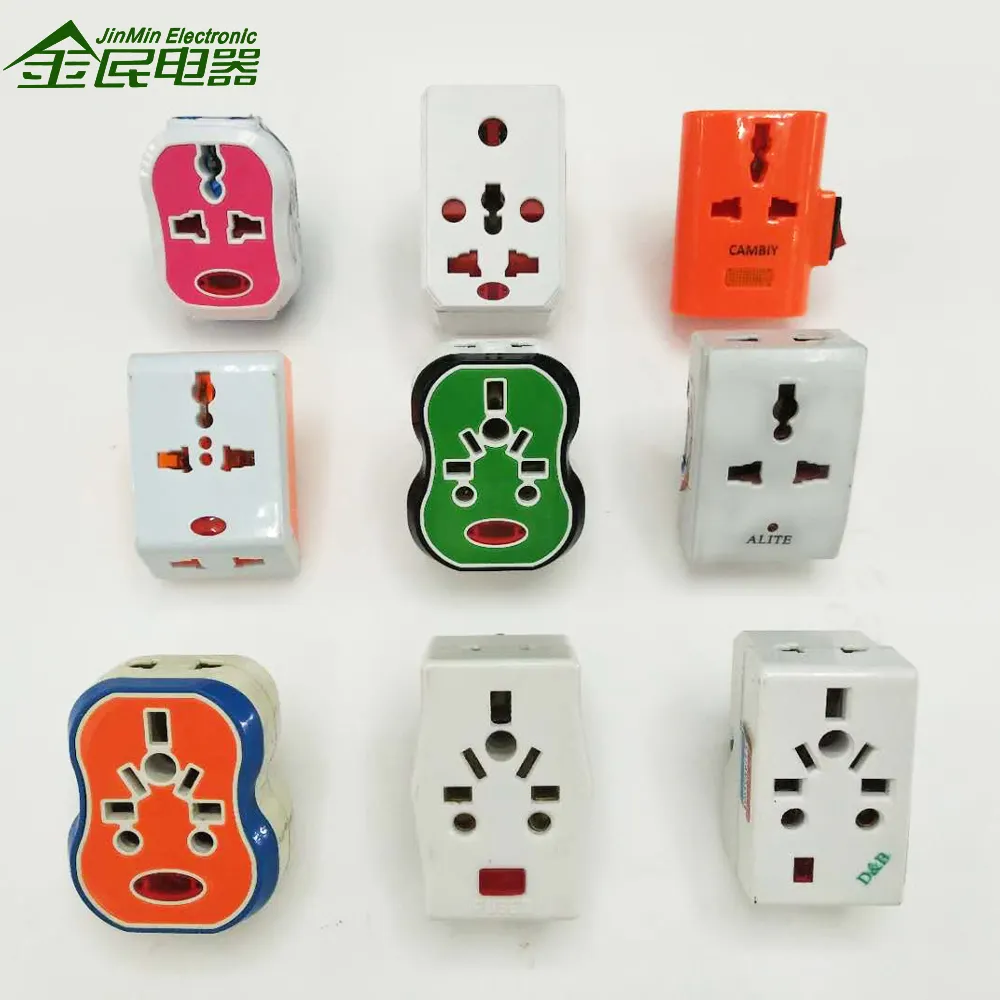 High Quality Electrical Multi Socket Travel Power Adaptor Safety Mark Frequency Converter UK Plug 250V 13A Universal Adapter