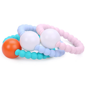 <span class=keywords><strong>Bracelet</strong></span> à mâcher pour bébé, anneau de dentition en <span class=keywords><strong>silicone</strong></span>, brosse à dents