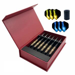 Confezione scatola rossa di lusso FIRANT 23g asta in ottone albero in alluminio <span class=keywords><strong>Set</strong></span> di freccette da 6 pezzi con Logo personalizzato lunghezza 16cm per regalo e partita - Product Image 1