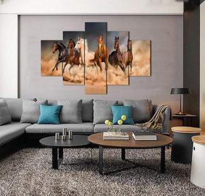 Tranh Sơn Dầu Động Vật In Hình Ngựa Chạy HD Vẽ Tranh Trên Tường Vải Bố Nghệ Thuật Lớn 5 Cái Nhà Máy Tốt Giá Bán Buôn - Product Image 3