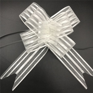 Lazo de lazo <span class=keywords><strong>personalizado</strong></span> de organza para lazo de Lazo de cinta de mariposa, adorno de <span class=keywords><strong>boda</strong></span> <span class=keywords><strong>personalizado</strong></span> de lujo - Product Image 3