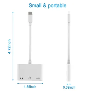 USB C אודיו מתאם סוג-c אוזניות שקע מתאם 3.5mm אוזניות Connedtor עבור אנדרואיד