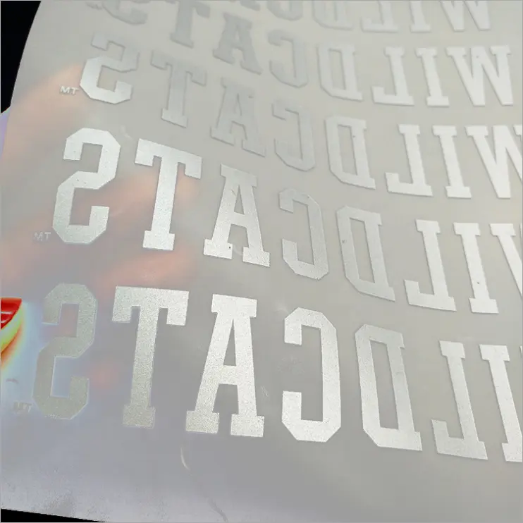 Glitter altın gümüş renk folyo plastisol plastik t-shirt transfer kağıdı sticker