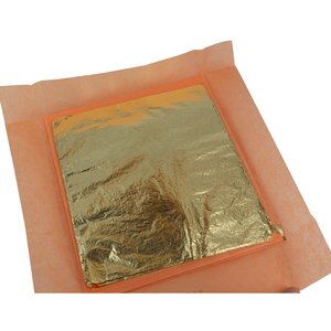 16X16cm Hoja de oro de imitación de cobre Color dorado 2,5 10000 Hojas Papel de aluminio para decoraciones artesanales de arte dorado Hoja de oro - Product Image 4