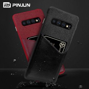 Étui portefeuille en tissu <span class=keywords><strong>de</strong></span> toile mince en cuir pour téléphone, porte-cartes <span class=keywords><strong>de</strong></span> crédit pour samsung galaxy s23 s22 s21 s20 s10 plus - Product Image 1