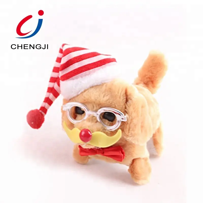 Chengji-perro de peluche eléctrico para caminar, oferta especial, navidad