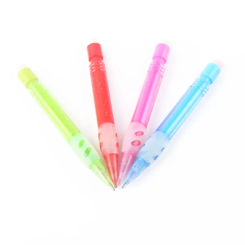 hot sell plastic mini mechanical pencil for kids gift 9.5cm short pencil with soft grip and top eraser for small notbook NO.632