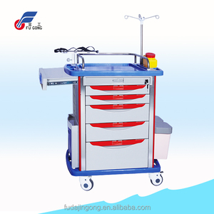 ด้านบนขายโรงพยาบาลAbsรถเข็นทางการแพทย์ฉุกเฉินรถเข็นที่มีลิ้นชัก - Product Image 2