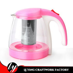 Tetera de vidrio de borosilicato con infusor y mango de plástico, diseño de estilo especial - Product Image 5