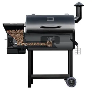 Outdoor carrello elettrico digitale 7 in 1 barbecue master di legno pellet pellet di legno fumatore grill barbecue grill