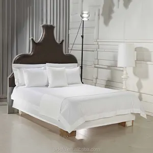 中国供应商Percale白色酒店散装100纯棉床单