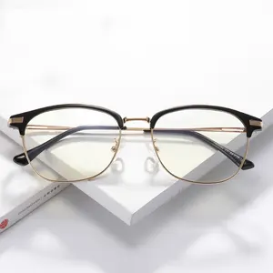 중국에서 만든 TR90 광학 안경 남녀 패션 반 림 안경 프레임