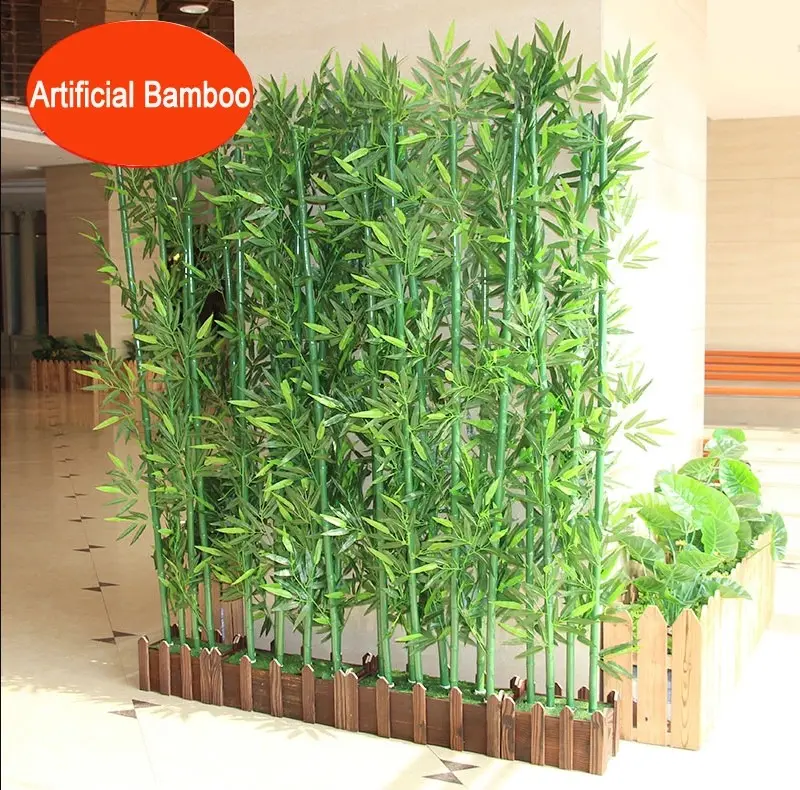 Pantalla de bambú Artificial, árbol de plantas artificiales para decoración de jardín