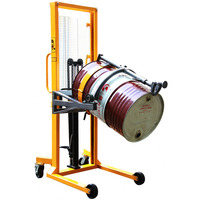 Alat Pengangkat Tumpuk Manual, Peralatan Mini Pengangkat Grab Drum Minyak Forklift Tangan Hidrolik