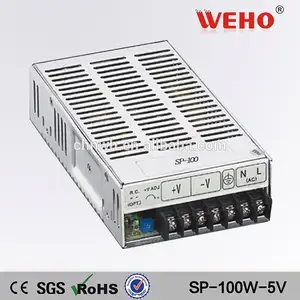 De alto voltaje sp-100 ca 220v dc 5v 100w interruptor de fuente de alimentación 5v 20a smps