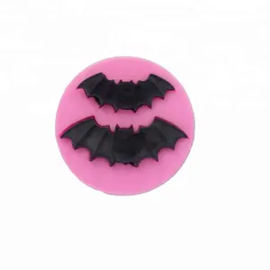 Halloween series Two Bats Shape Cake Decorating Tool Baking Mold Fondant Silicone Mold