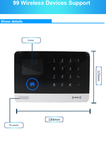 Sistem Alarm Keamanan Terbaru 2018 WIFI/GPRS/GSM Smart Home Alarm dengan Kontrol Aplikasi Android/IOS