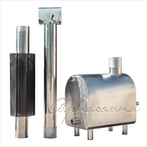 Alphasauna الفولاذ المقاوم الخشب أطلقت سخان في الهواء الطلق أحواض استحمام ساخنة - Product Image 3