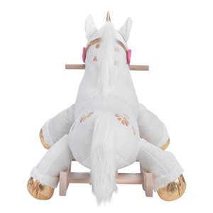 HOT Kids ride toy <span class=keywords><strong>peluche</strong></span> bianco con <span class=keywords><strong>cavallo</strong></span> a dondolo unicorno - Product Image 4