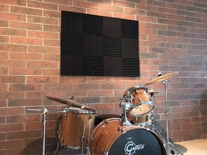 Paneles Acústicos de Espuma de Carbón de 1"x 12"x 12" para Estudio, Paneles Acústicos en Forma de Cuña para Pared, Sala, KTV, <span class=keywords><strong>Cine</strong></span>, Absorción de Sonido Plana Tipo Caja de Huevos - Product Image 6