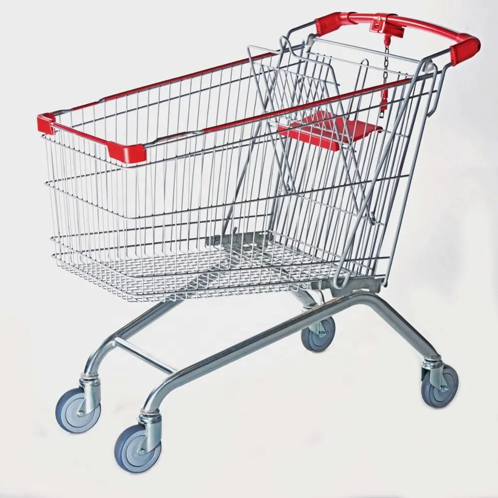 180L Heavy duty shopping trolley für super markt Grocery Shopping Warenkorb