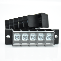 Bornier à double rangée de connecteurs électriques pour circuits imprimés, vis de 13.0mm et barrière noire