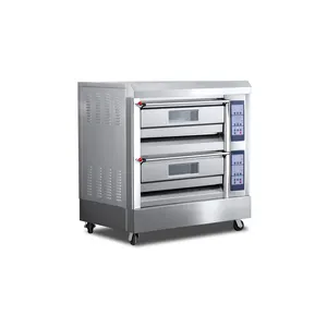 TT-O39DP 2 Lapisan 400'c Komersial Besar Pizza Pretzel Baking Oven