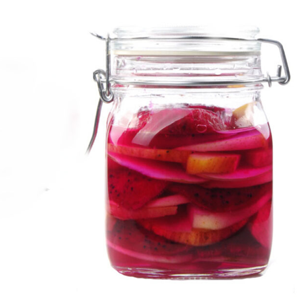 Haonai glassware glass jar with tight lid food storage glass jar with lock food jar