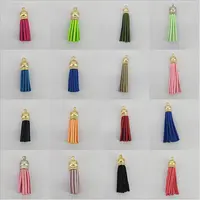 Yongze joyería venta al por mayor de alta calidad de Corea del Sur de terciopelo decorativo a granel borlas llaves flecos borlas de cuero