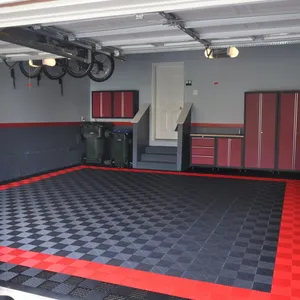 Car Garage Floor Tile Modular Pp Plastic Garage Floor Indoor Interlocking