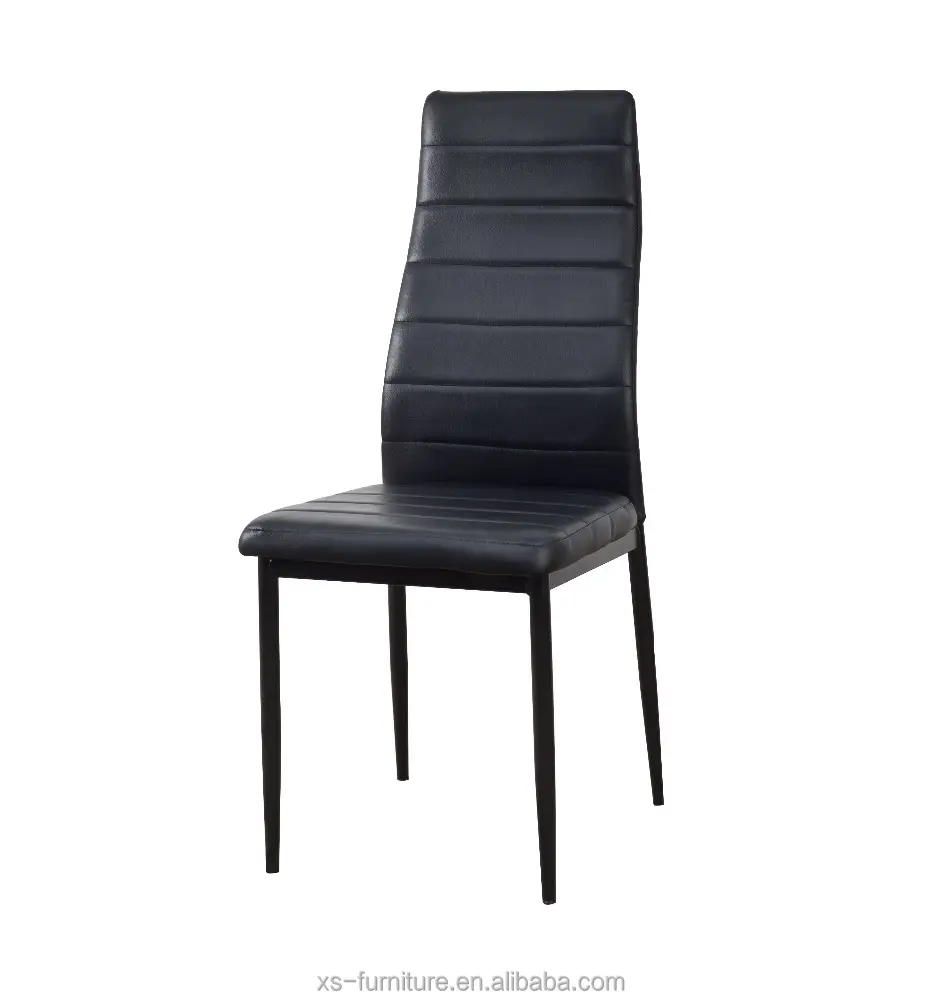 Esszimmerstühle moderne Werbung Heimmöbel Stoff PVC Esszimmerstühle mit Metallbein