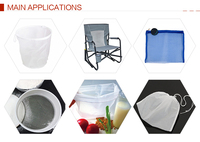 Rouleau de filet à filtre liquide, 100% Nylon Polyester, de qualité alimentaire, en tissu, 1 pièce, pour filtre à Air pour le farine