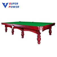 37 ans d'usine Superpower vente en gros pleine grandeur 12ft 10ft pyramide table de billard russe pour les clubs