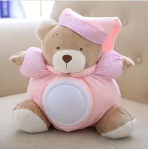 2023 hotsale plush led teddy bear toy plush Cute Light Bear Night sleep toy plush led sleeping teddy bear