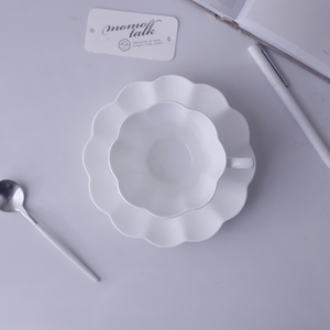 Màu Trắng Trong Suốt Xương Trung Quốc Cốc Cà Phê Đồ Gốm Sứ Với Đĩa - Product Image 2