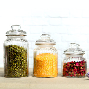 250 ml 650 ml 950 ml 1350 ml Décor À La Maison De Style <span class=keywords><strong>Campagnard</strong></span> Clair Pot De Stockage, bocal En Verre de bonbon Pour - Product Image 6