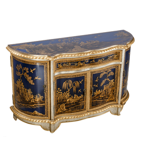 Art-Dynasty Antique Chinese Brass <strong>Sideboard</strong> for Bedroom Living Room &amp; Hotel Use-Dark <strong>Blue</strong> Customizable Dining Room Furniture - Product Image 5