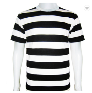 เสื้อยืดคอกลมแขนสั้นสำหรับผู้ใหญ่,เสื้อลายทางลำลองสีแดงและสีขาวดีไซน์ใหม่ล่าสุด - Product Image 3