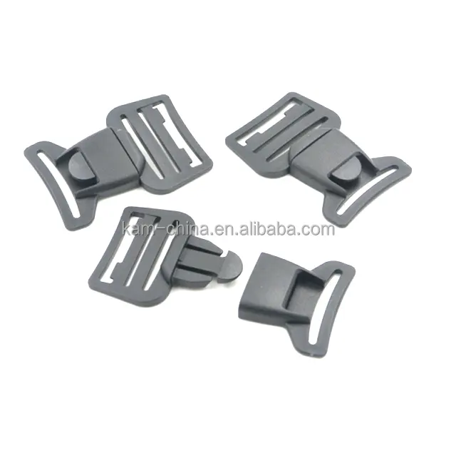 China Factory Garment Accessories Black Qiuck Side Release Buckle Plastic