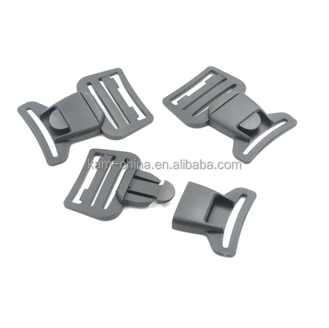 China Factory Bekleidungs zubehör Schwarz Qiuck Side Release Buckle Plastic