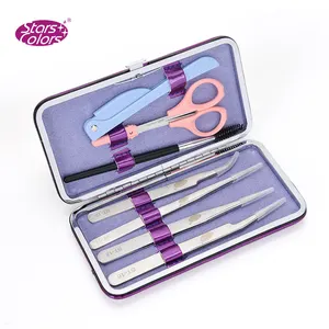 Professional Eyelash Extension tools kit Convenient and lightweight Brush scissors tweezers