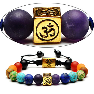 Nouveau <span class=keywords><strong>bracelet</strong></span> ajustable avec symboles des chakras, 7 chakras, pierre naturelle, <span class=keywords><strong>cordon</strong></span> fait à la main, charme <span class=keywords><strong>arbre</strong></span> <span class=keywords><strong>de</strong></span> <span class=keywords><strong>vie</strong></span>, <span class=keywords><strong>bracelet</strong></span> tressé - Product Image 3