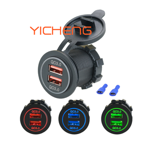 Caricabatterie USB <span class=keywords><strong>per</strong></span> <span class=keywords><strong>Auto</strong></span> a Doppia Porta <span class=keywords><strong>12V</strong></span> 24V con Ricarica Rapida QC 3.0 - Product Image 1