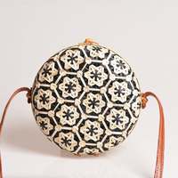 Sac à bandoulière pour femme en rotin de style vintage fait main, fermeture éclair, couleur fumée, doublure en lin, élégant pour la plage