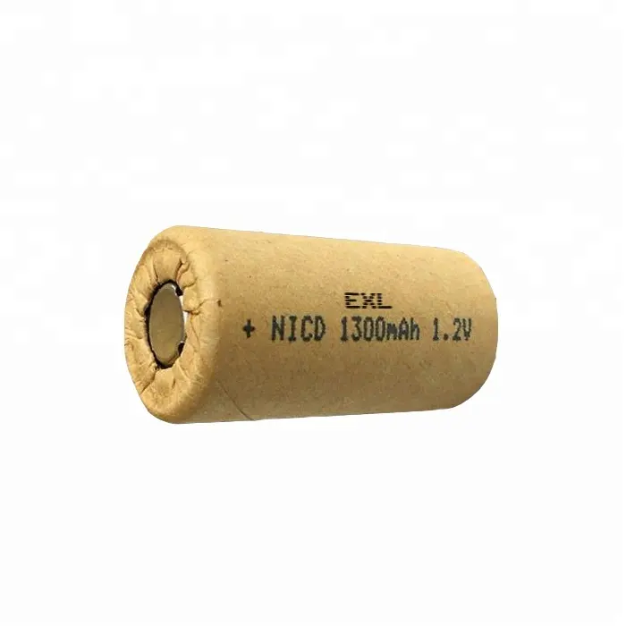 Batterie nickel-cadmium rechargeable de qualité professionnelle, taille SC, 1.2V, 1300mAh, pour éclairage